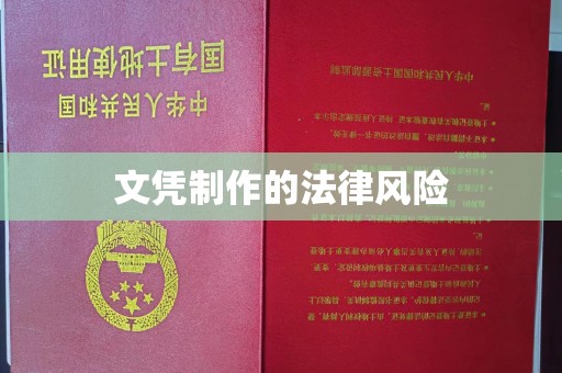 肇州文凭制作的法律风险