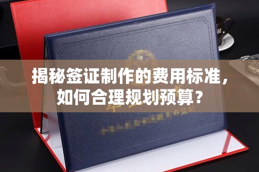肇州揭秘签证制作的费用标准，如何合理规划预算？