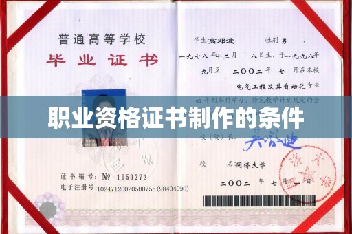 肇州职业资格证书制作的条件